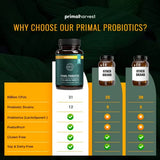 Primal Harvest PREbiotics and PRObiotics for Women & Men, 30 Oral Capsules for Gut Health, 12 Dynamic Strains