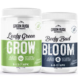 Green Rush Nutrients Organic Veg to Harvest Double Pack - Leafy Green Grow & Beefy Bud Bloom Combo for Veg & Bloom - Organic Fertilizers (500g)