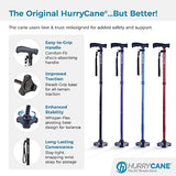 HurryCane HCANE-BL-C2 Freedom Edition Foldable Walking Cane with T Handle, 37.5 Inches extended length, Trailblazer Blue