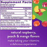 Vitafusion Probiotic Gummy Supplements, Raspberry, Peach and Mango Flavors, Probiotic Nutritional Supplements with 5 Billion CFUs, America’s Number 1 Gummy Vitamin Brand, 35 Day Supply, 70 Count
