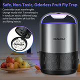 Automatic Fruit Fly Trap Indoor, Fly Traps Indoor for Home, Gnat Traps for House, Mosquito Traps, Insect Traps Indoor with 10 Sticky Glue Boards, Gray