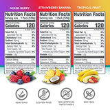 Designer Wellness Protein Smoothie, Real Fruit, 12g Protein, Low Carb, Zero Added Sugar, Gluten-Free, Non-GMO, No Artificial Colors or Flavors, Variety Pack, 12 Count