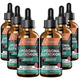 2000MG Liposomal Glutathione Liquid Drops, Enhanced Absorption, Glutathione Supplement, with Vitamin C, Hyaluronic Acid, L-Glutathione, Non-GMO Antioxidant for Liver Detox, Immune System, 12.12 OZ