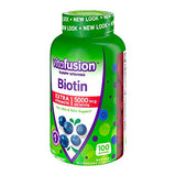 vitafusion Extra Strength Biotin Gummy Vitamins, Berry Flavored, 5,000 mcg Biotin Vitamins, America’s Number 1 Gummy Vitamin Brand, 50 Day Supply, 100 Count (Packaging may vary)