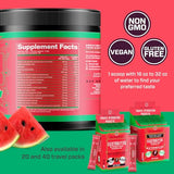 KEY NUTRIENTS Electrolytes Powder No Sugar - Refreshing Watermelon Electrolyte Powder - Hydration Powder - No Calories, Gluten Free Keto Electrolytes Powder Packets (20, 40 or 90 Servings)