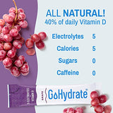 GoHydrate Electrolyte Drink Mix - A Naturally Flavored, Sugar Free, Hydration Powder (Grape, 30 Count (Pack of 1))