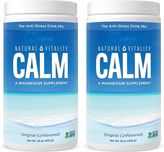 Natural Vitality Natural Magnesium Calm (2 Bottles of 16 Ounce)