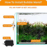 hygger Bubble Curtain Wall Aquarium Air Stone Kit, Fish Tank Air Bubbler Dissolved Oxygen Aerator Stone with Air Tubing Diffuser Bubbling Decoration for Pond 8-Inch