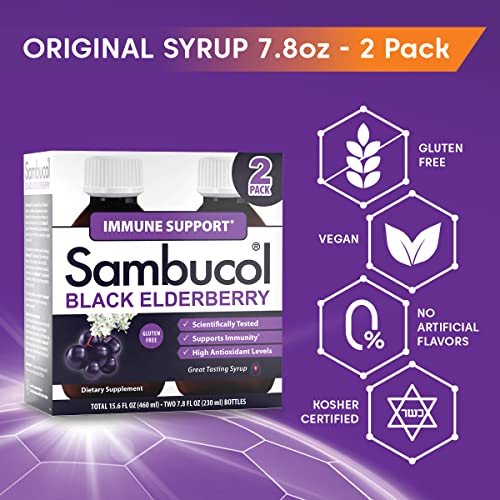 Sambucol Black Elderberry Syrup - Sambucus Syrup, Black Elderberry Liq ...