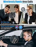 Link Dream Bluetooth Earpiece Wireless CVC8.0 Headset for Cell Phone Dual Mic Noise Canceling Handsfree Phone Earpiece with Mute 20Hrs Talk Time 180 Days Standby for iPhone Android Home Office Driving