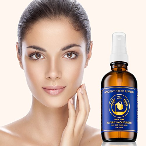 ANCIENT GREEK REMEDY Organic Face and Body Oil for Dry Skin, Hair, Hands, Cuticles and Nails Care. Olive, Lavender, Almond, Vitamin E and Grapeseed Oils. Natural Moisturizer for Women, Men 4oz