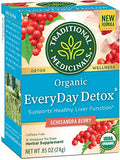 Traditional Medicinals Tea, Organic EveryDay Detox Schisandra Berry, Supports Healthy Liver Function, Detox, 96 Tea Bags (6 Pack)