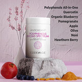 Codeage Polyphenols Supplement - Organic Green Tea Pills, Quercetin, Pomegranate, Turmeric - Resveratrol & Plant Polyphenols Foods - Polyphenol Nutrients - Vegan, Non-GMO - 120 Capsules