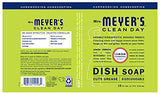 Mrs. Meyer's Clean Day Liquid Dish Soap, Cruelty Free and Non-Toxic, Lemon Verbena Scent, 16 oz- Pack of 6