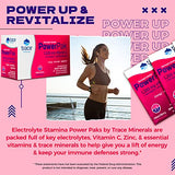 Trace Minerals | Power Pak Electrolyte Powder Packets | 1200 mg Vitamin C, Zinc, Magnesium | Boost Hydration, Immunity, Energy, Muscle Stamina | Mixed Berry | 30 Packets