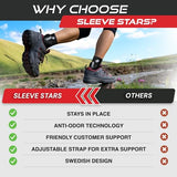 Sleeve Stars Ankle Brace for Women & Men, Achilles & Plantar Fasciitis Relief Compression Sleeve, Foot Brace with Ankle Support Strap, Heel Protector Wrap for Pain, Tendonitis & Sprain (Single/Black)