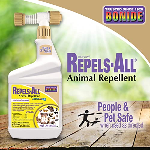 Bonide Repels-All Animal Repellent, 32 oz Ready-to-Spray Outdoor Pest Garden Deer & Rabbit Control, People & Pet Safe