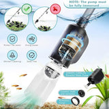 AQQA Aquarium Vacuum Gravel Cleaner Electric Fish & Turtle Tank Water Changer 6 in 1 Multi-Functional Aquarium Cleaning Tools Set for Water Cleaning & Circulation (20W, 320GPH)