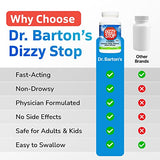 Dizzy Stop Dr. Barton’s All-Natural Vertigo Comfort, Inner Ear Balance Supplement, Non Drowsy Motion Sickness Pills for Seasickness, Travel Sickness & Dizziness, 80 Capsules