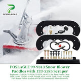 POSEAGLE 99-9313 Snow Blower Paddles with 133-5585 Scraper Blade for Toro Power Clear 210, 221, 421, 621, 721, 821, Quick Clear CCR 6053 and Power Clear Flex-Force Power System 60V MAX Snowthrowers