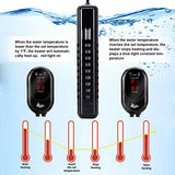 AQQA Submersible Aquarium Heater,100W/200W/300W/500W/800W/1200W Fish Tank Heater,External Temperature Controller LED Temperature Display,Suitable for Saltwater and Freshwater