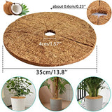 ZeeDix 10 Pcs Coconut Fibers Mulch Ring Tree Protector Mat, 14 Inch Coco Coir Tree Protection, Tree Ring Mats Tree Disc Plant Cover for Indoor or Outdoor