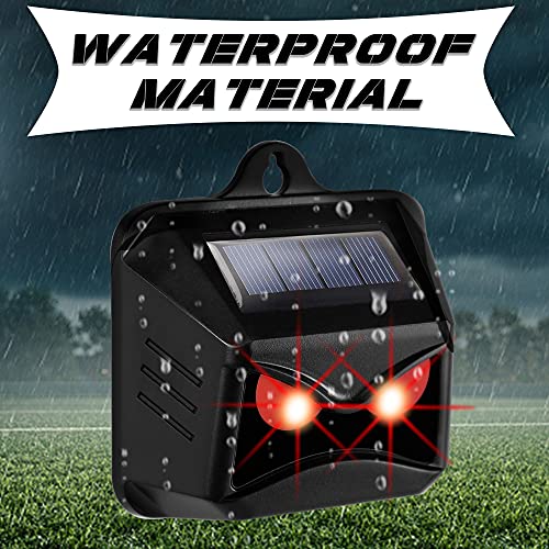 Triumpeek Animal Repeller, Solar Powered Predator Eye Nighttime Animal Deterrent Devices with Red LED Lights, Night Guard Animal Repellent Scares Coyote Skunk Raccoon Deer Away from Yard Chicken Coop