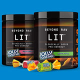 BEYOND RAW LIT | Clinically Dosed Pre-Workout Powder | Contains Caffeine, L-Citrulline, Beta-Alanine, and Nitric Oxide | Jolly Rancher Green Apple | 30 Servings