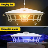 2 Pack Flea Traps for Inside Your Home with 10 Sticky Refill Discs & 4 LED Light Modes Flea Light Trap for Indoor, Harmless & Friendly to Pets & Kids Pest Trapper for Fleas, Flies, Mosquitoes, Moths