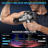 TOLOCO Massage Gun, Muscle Massage Gun Deep Tissue for Athletes, Portable Percussion Massager with 10 Massage Heads, Electric Body Massager for Any Pain Relief, Grey