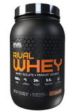 Rivalus Rivalwhey – Choc. 2lb - 100% Whey Protein, Whey Protein Isolate Primary Source, Clean Nutritional Profile, BCAAs, No Banned Substances, Made in USA