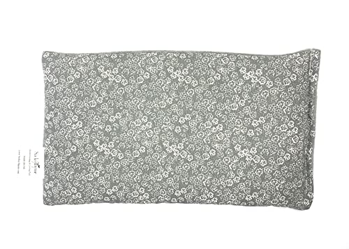 SacksyThyme Microwave Heating Pad for Cramps, Back, Neck, Shoulders, Leg Pain - Reusable Heat Pack, Hot Moist Microwavable Therapy Pack - Unscented Flaxseed Hot Compress Made in USA (Size: 12" x 7")