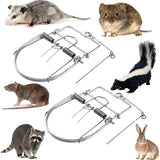 Small Animal Traps Mouse Trap,Spring Trapt Rodent Cage,Suit for Rat,Reusable, 2Pack