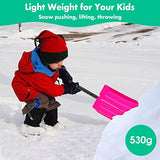 Snow Shovel for Kids Toddler, Light Weight Kids Snow Shovel with Steel Handle, Heavy Duty Emergency Shovel for Car, Detachable Shovel for Driveway Home Garden Camping Beach