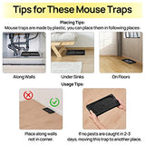 MEILEN Mouse Traps Indoor, Glue Traps for Mice and Rats, Super Heavier Rat Traps Large Size Pre-Scented Strengthen Sticky Mouse Traps for Home Safe for Children & Pets-12Packs