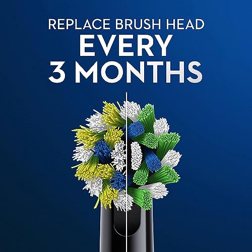 Oral-B CrossAction Electric Toothbrush Replacement Brush Heads, Black, 6 Count