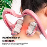 Neck Massager Roller, Neck Roller, Neck and Shoulder Handheld Massager with 6 Balls Massage Point, Neck Pain Relief Massager for Deep Tissue in Neck, Back, Shoulder, Waist, and Legs