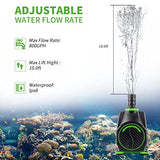 FREESEA Aquarium Submersible Water Pump: 800GPH 45W Adjustable Ultra Quiet Fountain Pump with 5ft Tubing Hose for Fish tank | Small Pond | Waterfall | Outdoor | Hydroponics