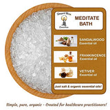 Shepard Moon Organic Bath Salts - Meditate Epsom Salt Bath Soak, Made with Natural, Organic Sandalwood and Frankincense Essential Oils and Dead Sea Salt, 24 oz Bag