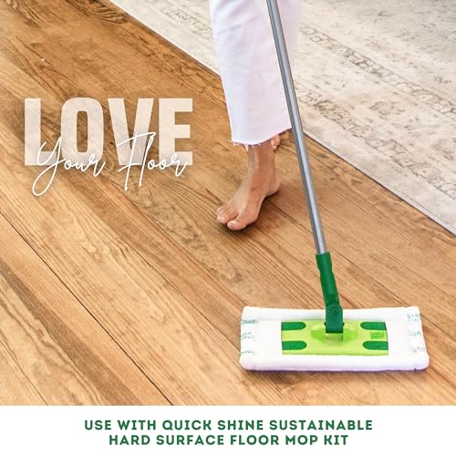 Quick Shine Multi Surface Floor Finish 27oz, 2Pk | Cleaner & Polish to use on Hardwood, Laminate, Luxury Vinyl Plank LVT, Tile & Stone | Safer Choice w/Clean Shine Technology | Shine-Protect-Refresh