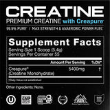 Muscle Feast Creapure Creatine Monohydrate Powder for Muscle Growth Nutritional_Supplement, Vegan Keto Friendly Gluten-Free Easy to Mix, Unflavored, 300g, 55.0 Servings (Pack of 1)