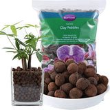 Natural Leca Clay Pebbles, 8LBS 8mm-18mm Expanded Organic Balls Plants Grow Media Gardening Soil for Hydroponics, Drainage, Decoration, Aquaponics