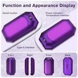 WARMHAND Hand Warmers Rechargeable,Electric Portable Heater 2 Pack,USB 2 in 1 Rechargeable Hand Warmer 3 Levels Quick Heat,Camping Hunting Golf Football Hand Warmers,Warm Gifts Men Women Kids(Purple)