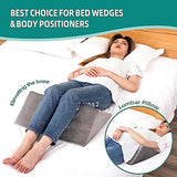 TYYIHUA Bed Wedges & Body Positioners for Elderly and Adults (3 in 1), 40 Degree Triangle Wedges for Bed Positioning, Side Wedge Pillows for After Surgery, Bed Wedges for Bedsores, Wedges for Body