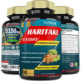Haritaki Supplements Extract Capsules 5150mg with Turmeric, Ginger, Fenugreek, Licorice, Black Pepper | Nourishes, Rejuvenates Body, 3 Months Supply
