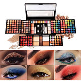 MISS ROSE M 187 Colors Professional makeup pallet Set Kit Combination, All in One Makeup Kit for Women Full Kit - include Eye shadows/Lipstick/Lip Gloss/Mascara/Foundations/Blushes/Eyebrow pencil/Eyebrow Powder/Nail file,Makeup Gift Set for women girls (0