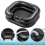 Inflatable Shampoo Basin - Portable Hair Washing Bowl/Tub for Bedridden, Disabled,Injured, Elderly, Hair Washtub for Dreadlocks and at Home Sink Washing (Black)