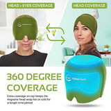 Migraine Relief Cap Ice Head Wrap Headache and Migraine Hat | Headache Relief with Hot/Cold Gel Head Ice Pack with Face and Eye Headache Mask Compress