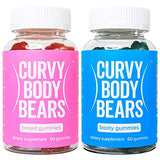 Curvy Body Bears Gummies Combo Pack - Chest and Bum Gummies - Workout Aid - Women’s Support Supplement - Berry Flavored - Essential Herbs - Multivitamins