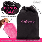 YESINDEED The Original Brazilian Butt Lift Pillow – Dr. Approved for Post Surgery Recovery Seat – BBL Foam Pillow + Cover Bag Firm Support Cushion Butt Support Technology - Pink